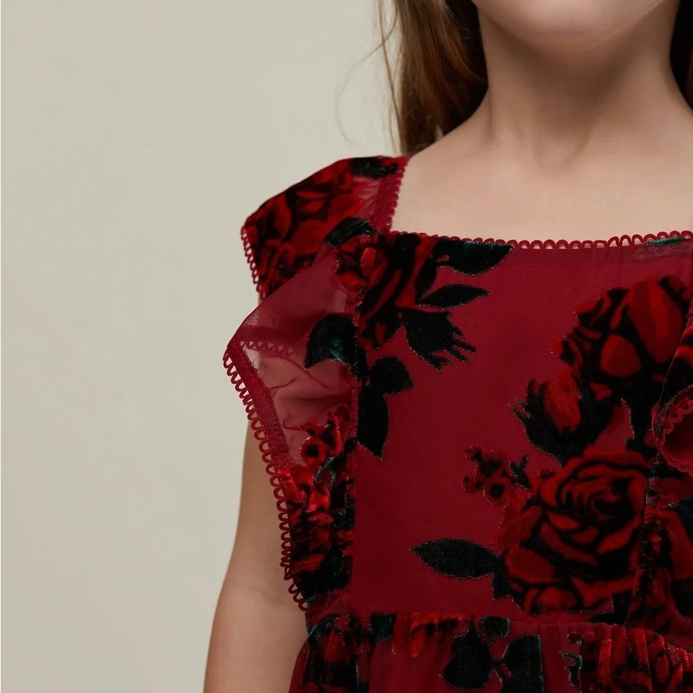 Rachel Parcell Girls Rose Fit & Flare Dress - Picture 4 of 4